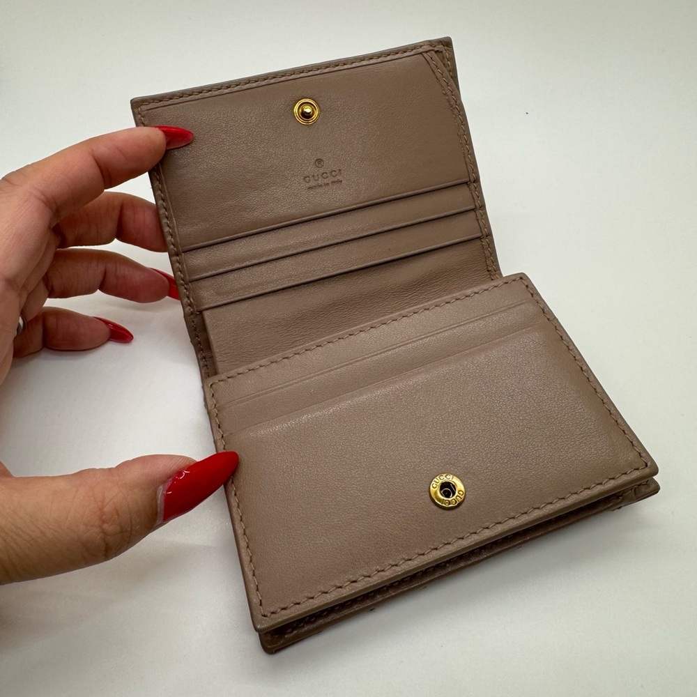 Gucci GG Marmont Card Case Wallet Porcelain Rose - Picture 7 of 9